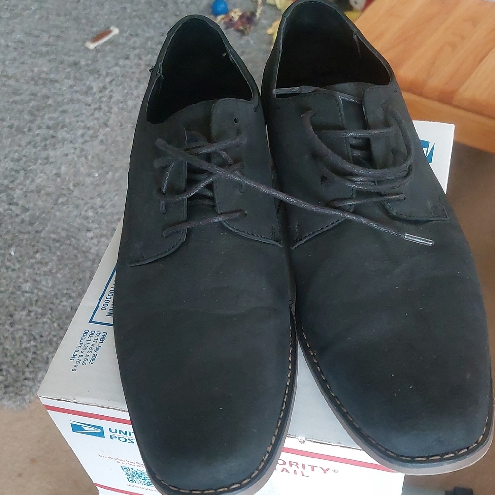 Perry Ellis Black Oxfords Minimalist Design